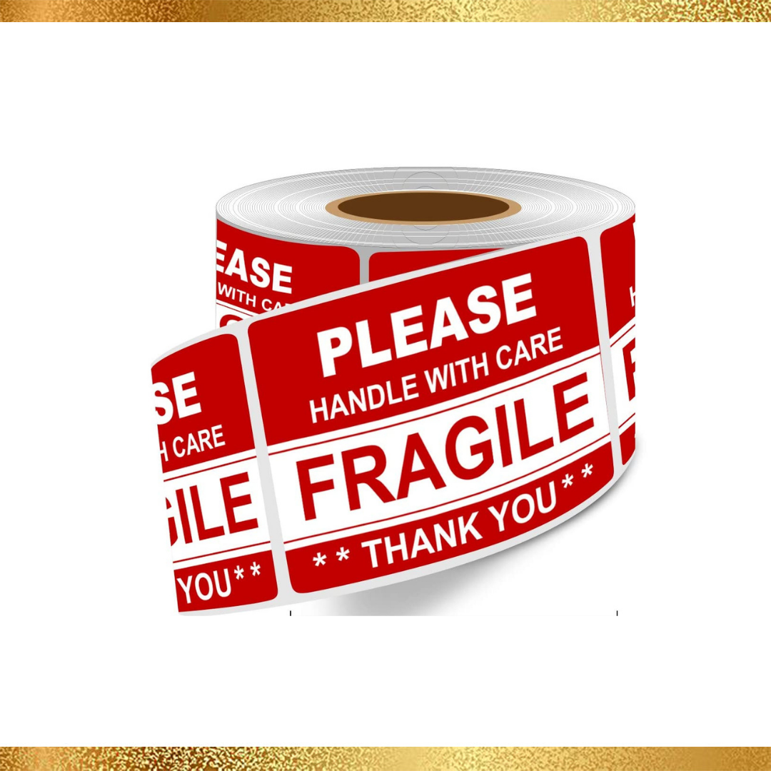 (50 PACK) 3"x2" Fragile Stickers