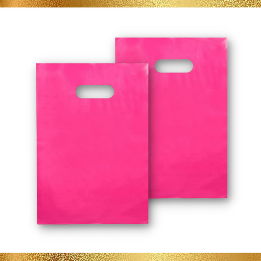 (10 PACK) 9"x12" PINK Glossy Thank You Merchandise Bags (1.5Mil)
