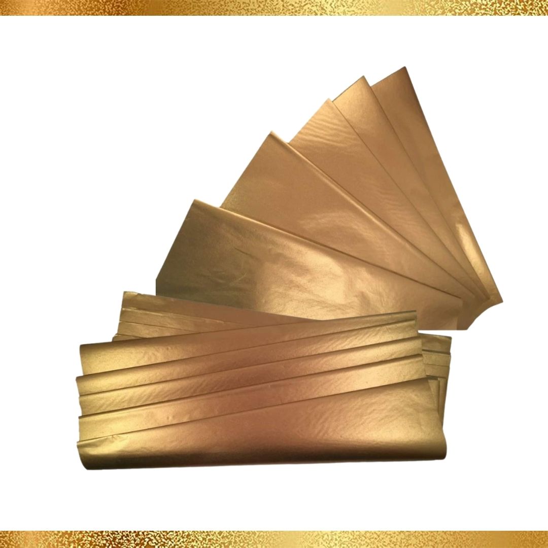 (10 Sheets) 20 X 15 Premium Gold Tissue Gift Wrap Paper