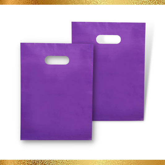 (10 PACK) 9"x12" PURPLE Glossy Thank You Merchandise Bags (1.5Mil)