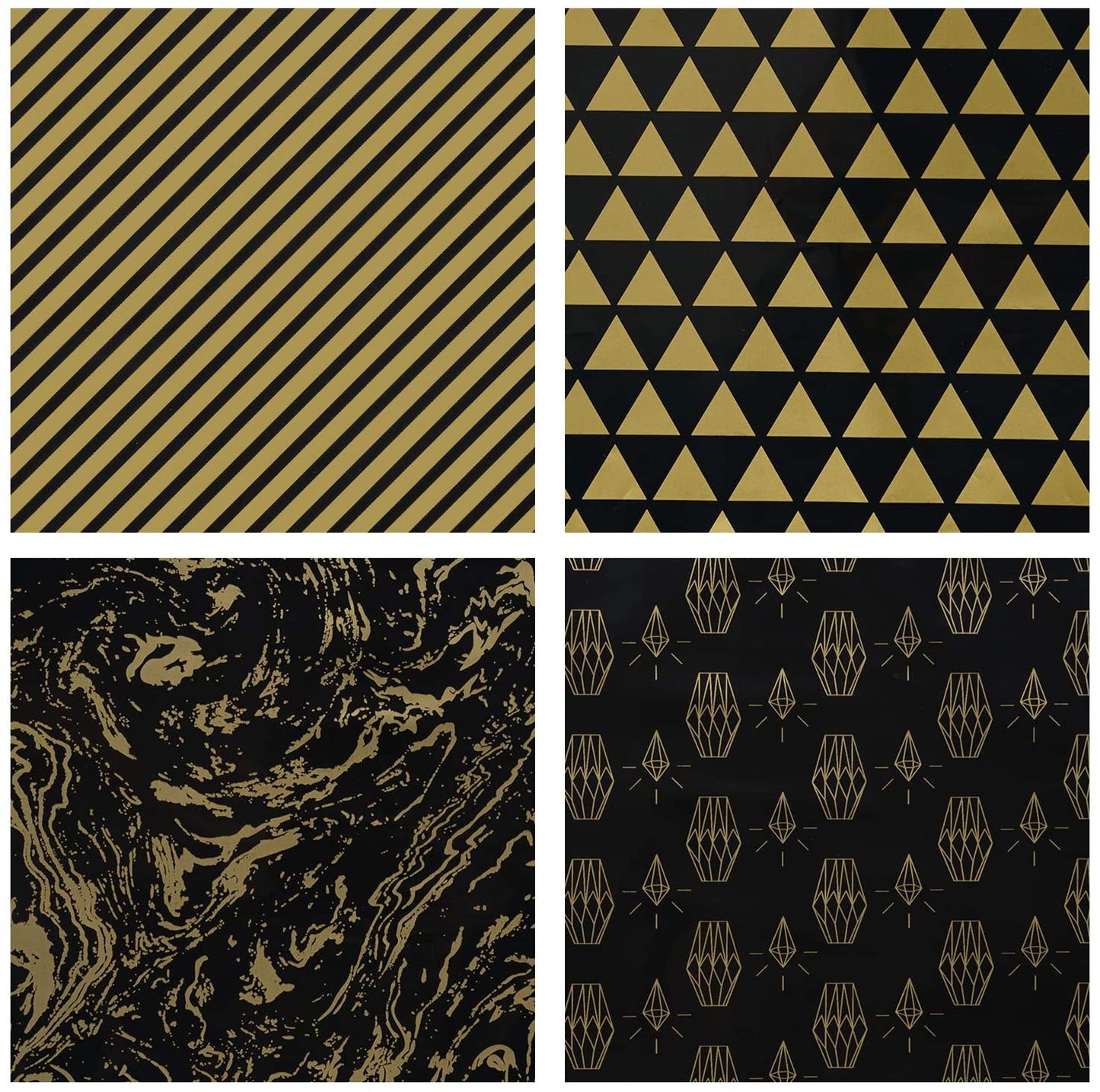 (10 PACK) 10x13 Black & Gold Poly Mailers (Assorted)