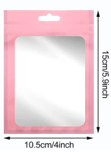 (10 PACK) PASTEL PINK MYLAR BAGS
