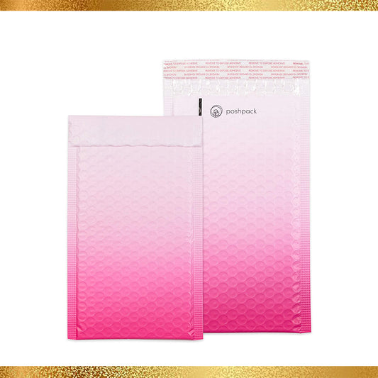 (5 PACK) 6 x 10 Bubble Mailers (PINK OMBRE) | Premium Quality Luxury Packaging